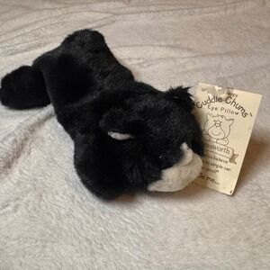 Vintage 1997 Cuddle Chums Farnsworth Black White Cat Eye Pillow Aromatherapy